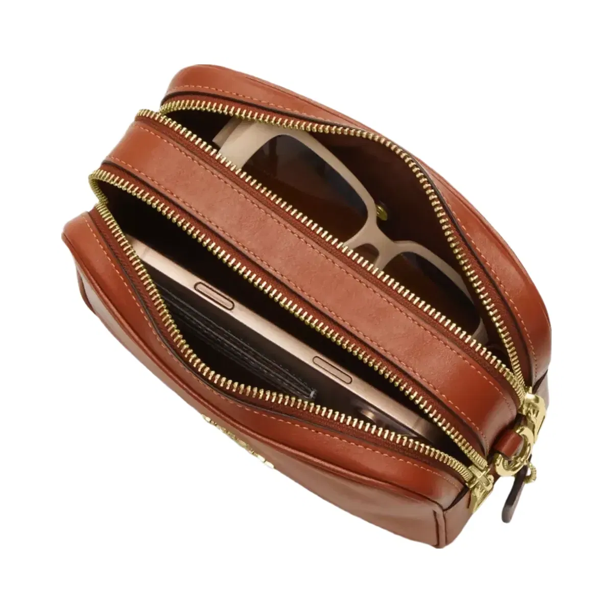 Coach Mini Carey Crossbody Bag in Gold Cinnamon