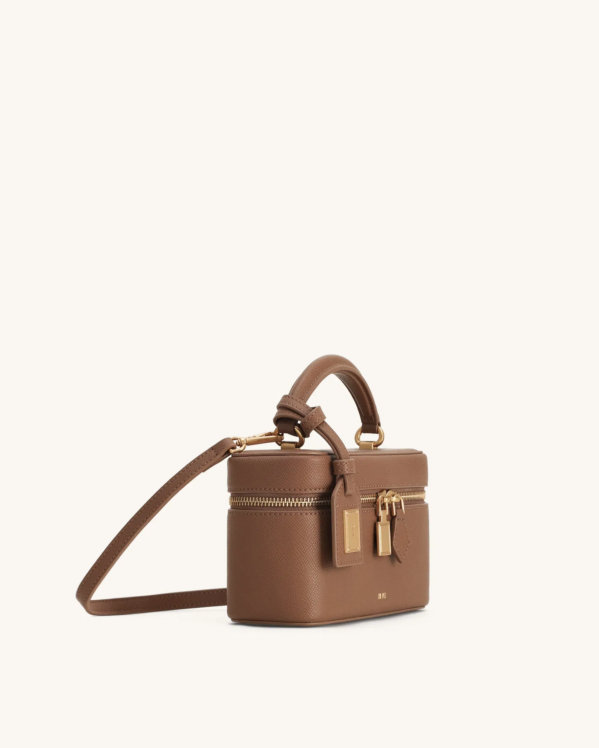 JW PEI Cleo Box Shape Top Handle Bag Brown