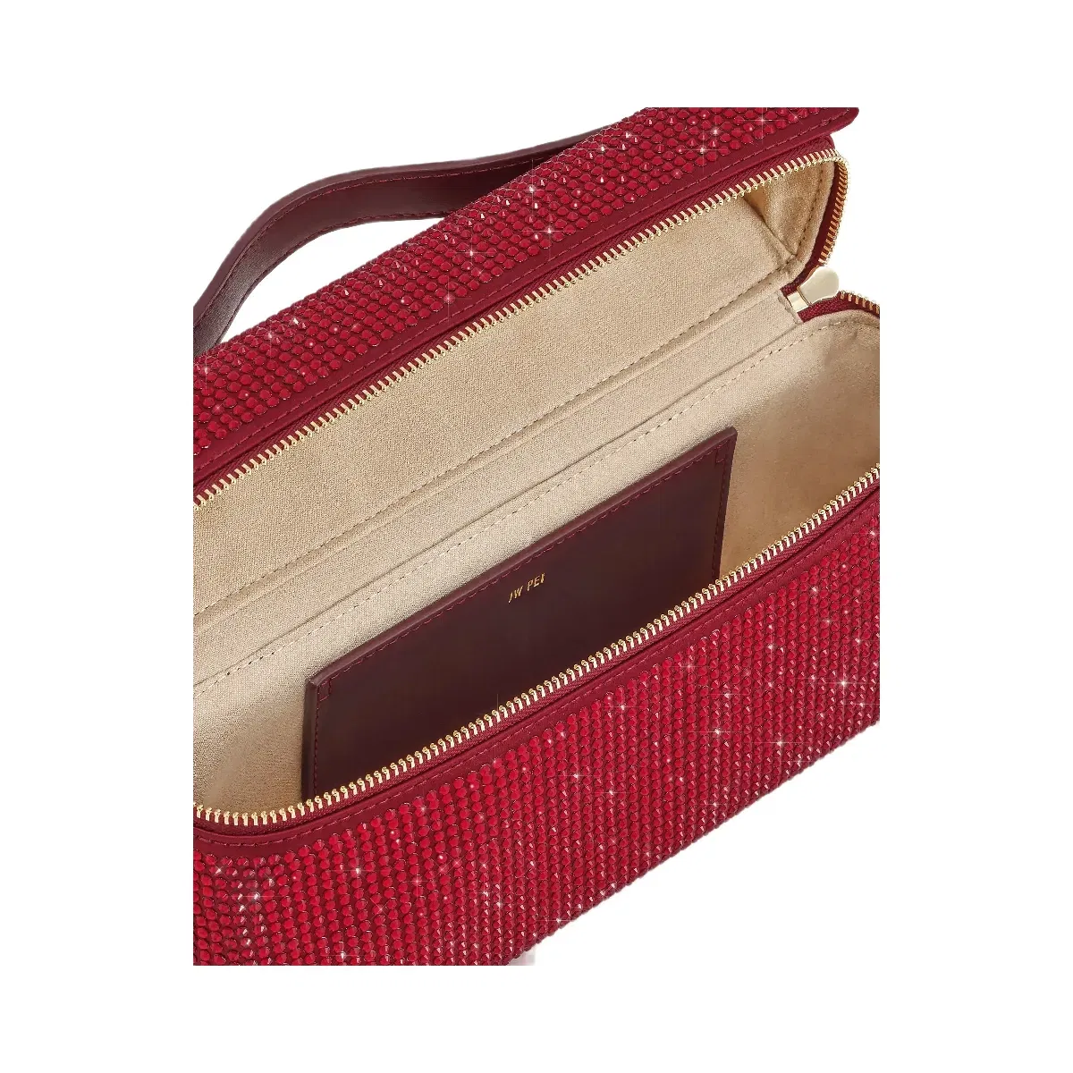 JW PEI Thea Artificial Crystal Top Handle Bag Red