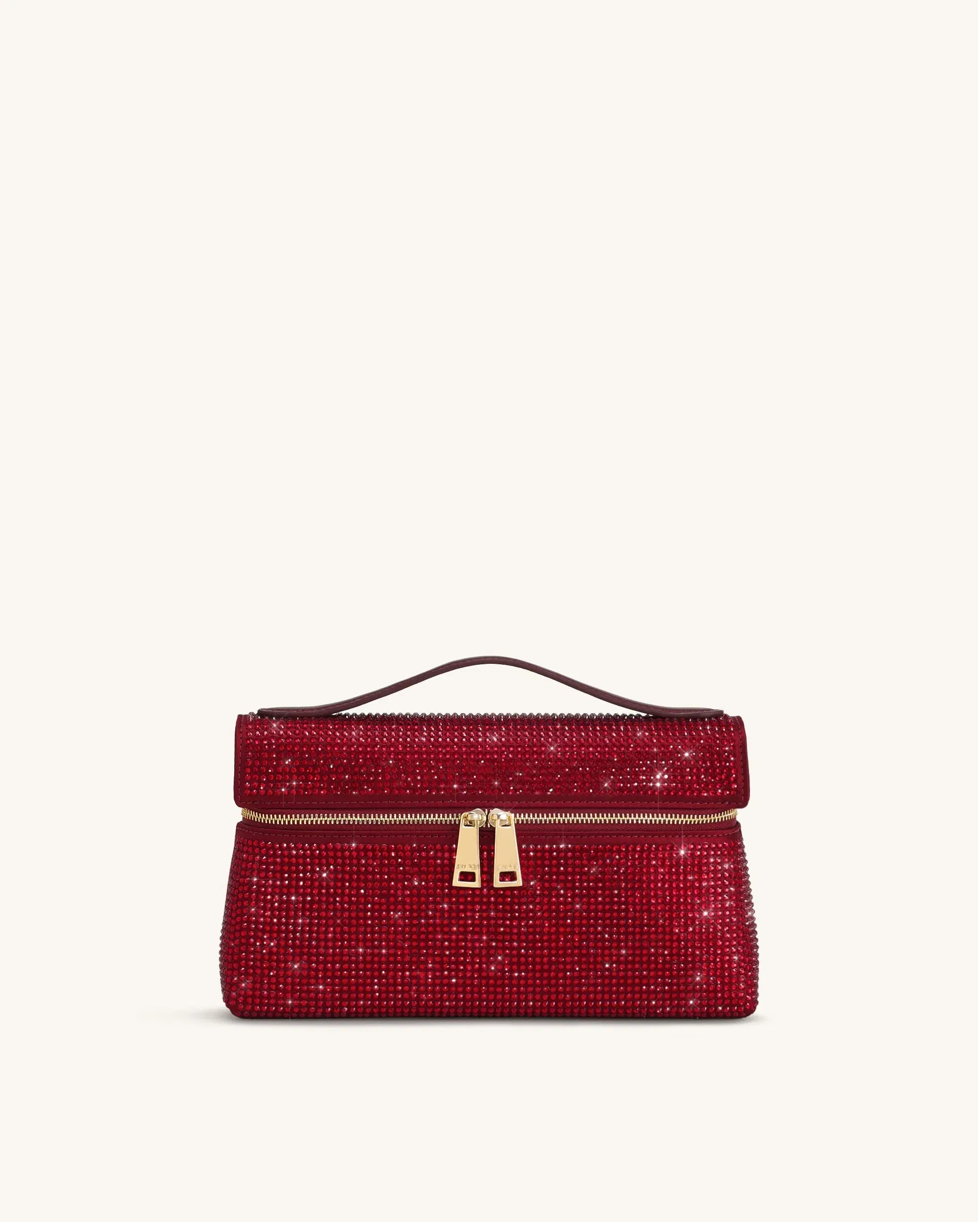 JW PEI Thea Artificial Crystal Top Handle Bag Red