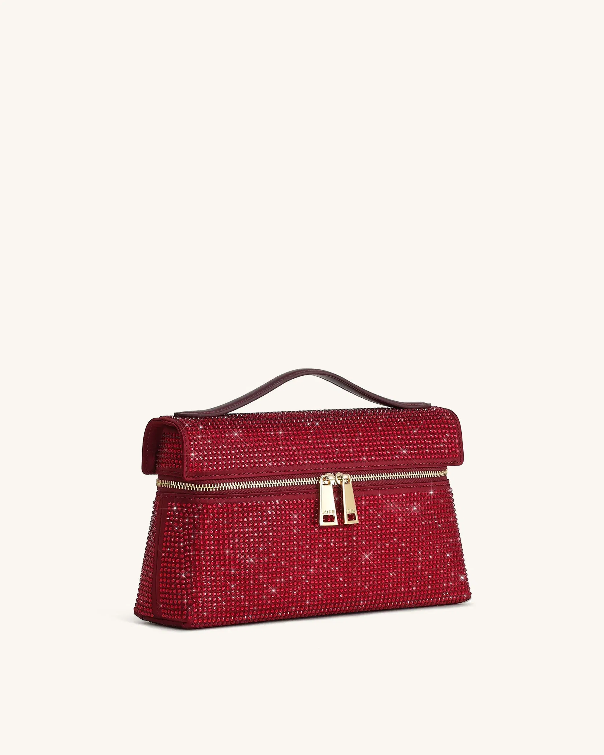 JW PEI Thea Artificial Crystal Top Handle Bag Red