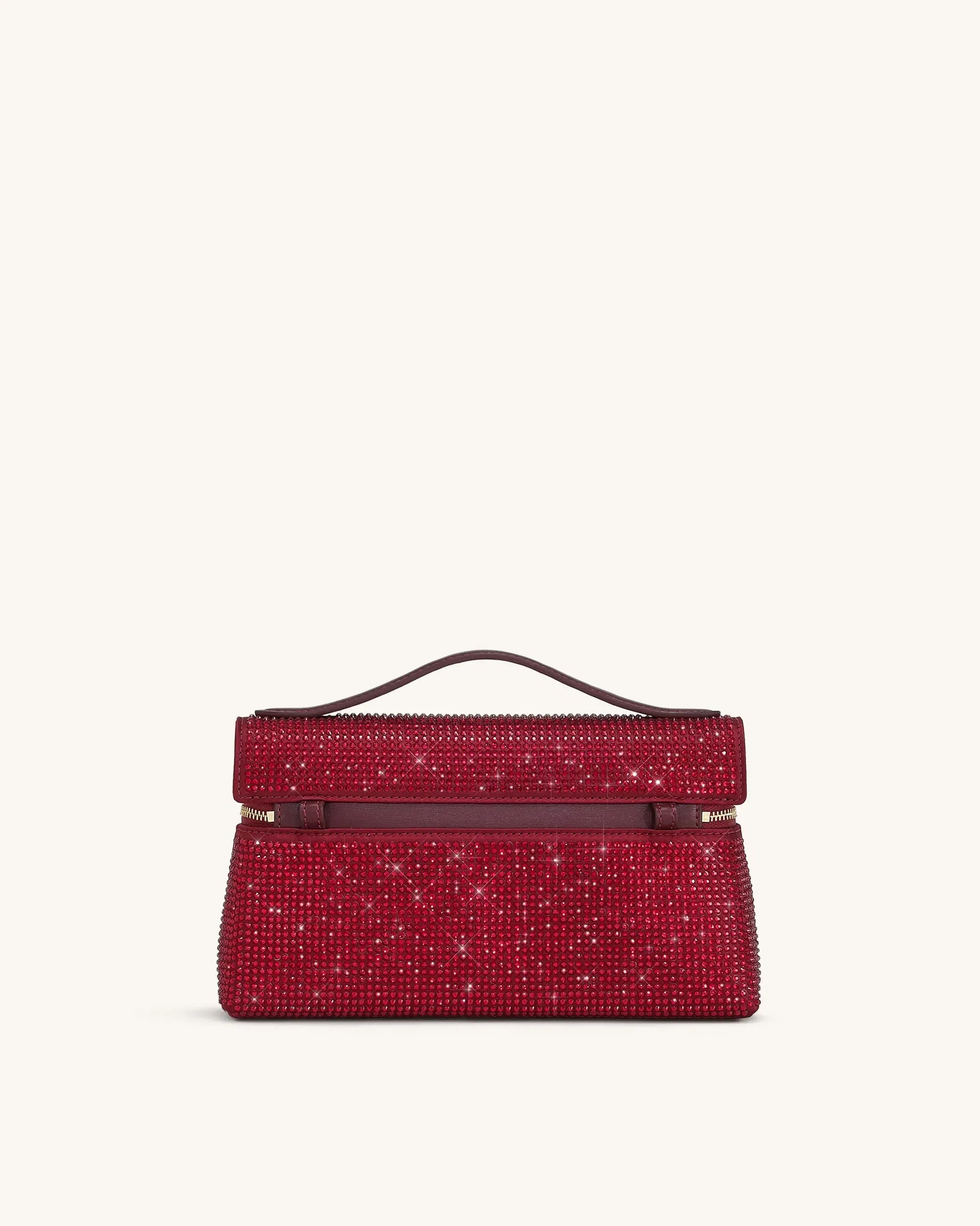 JW PEI Thea Artificial Crystal Top Handle Bag Red