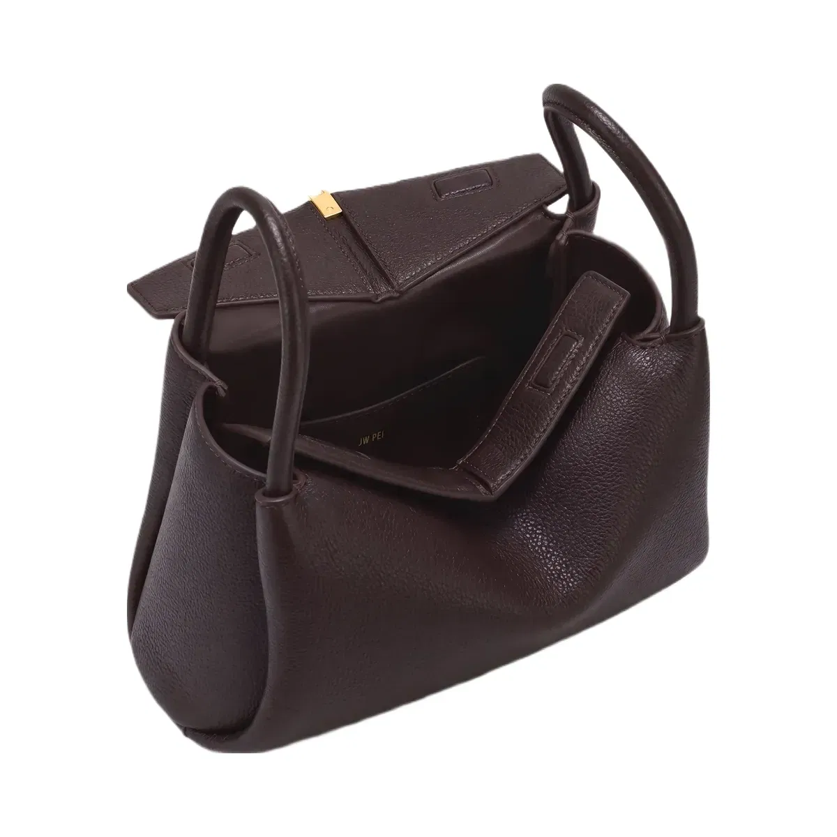 JW PEI Maelle Dachshund Charm Double Handle Bag Dark Brown