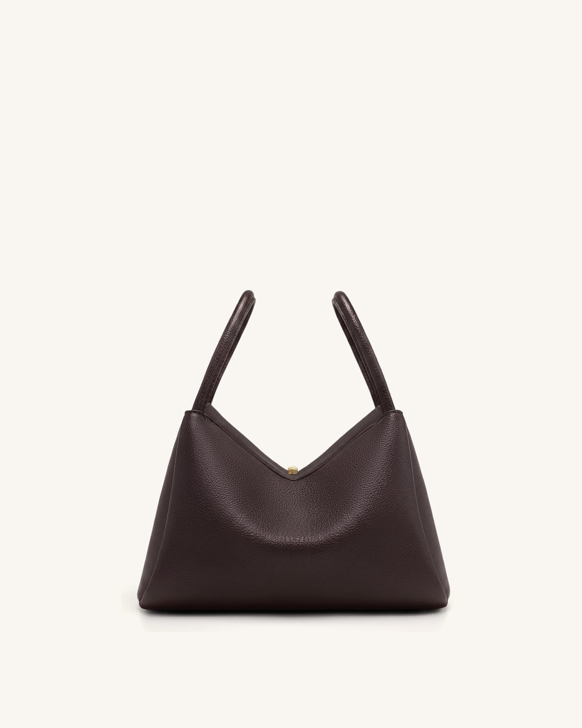 JW PEI Maelle Dachshund Charm Double Handle Bag Dark Brown