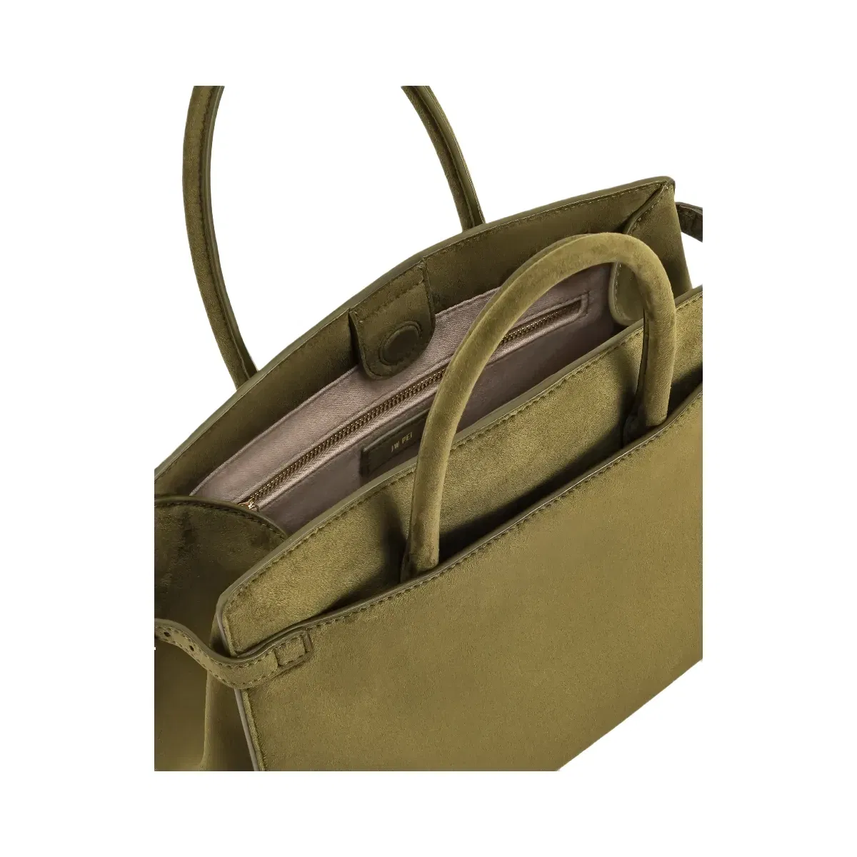 JW PEI Saige Faux Suede Tote Bag Olive Green