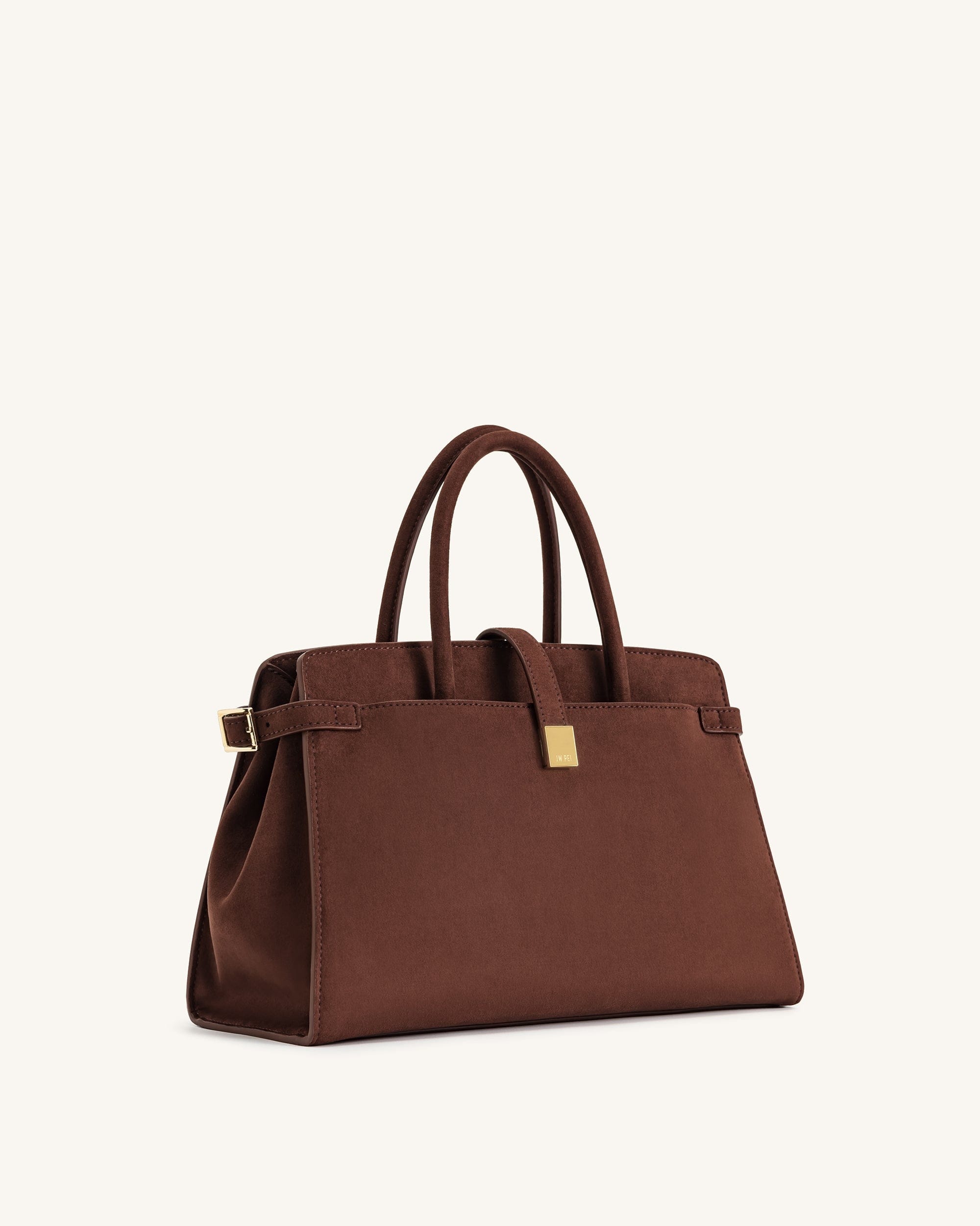 JW PEI Saige Faux Suede Tote Bag Brown