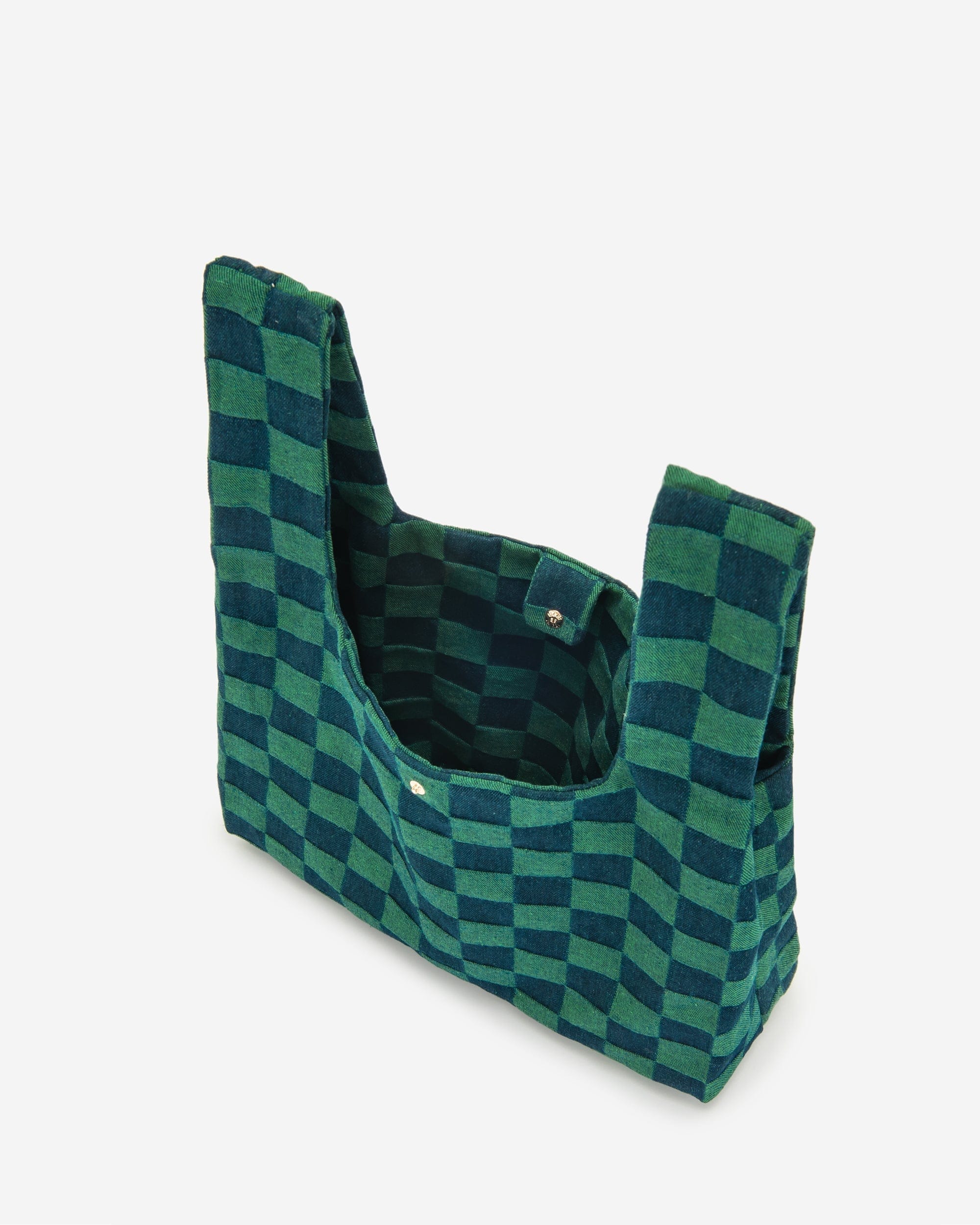 JW PEI Molly Checkerboard Market Bag Jungle Green
