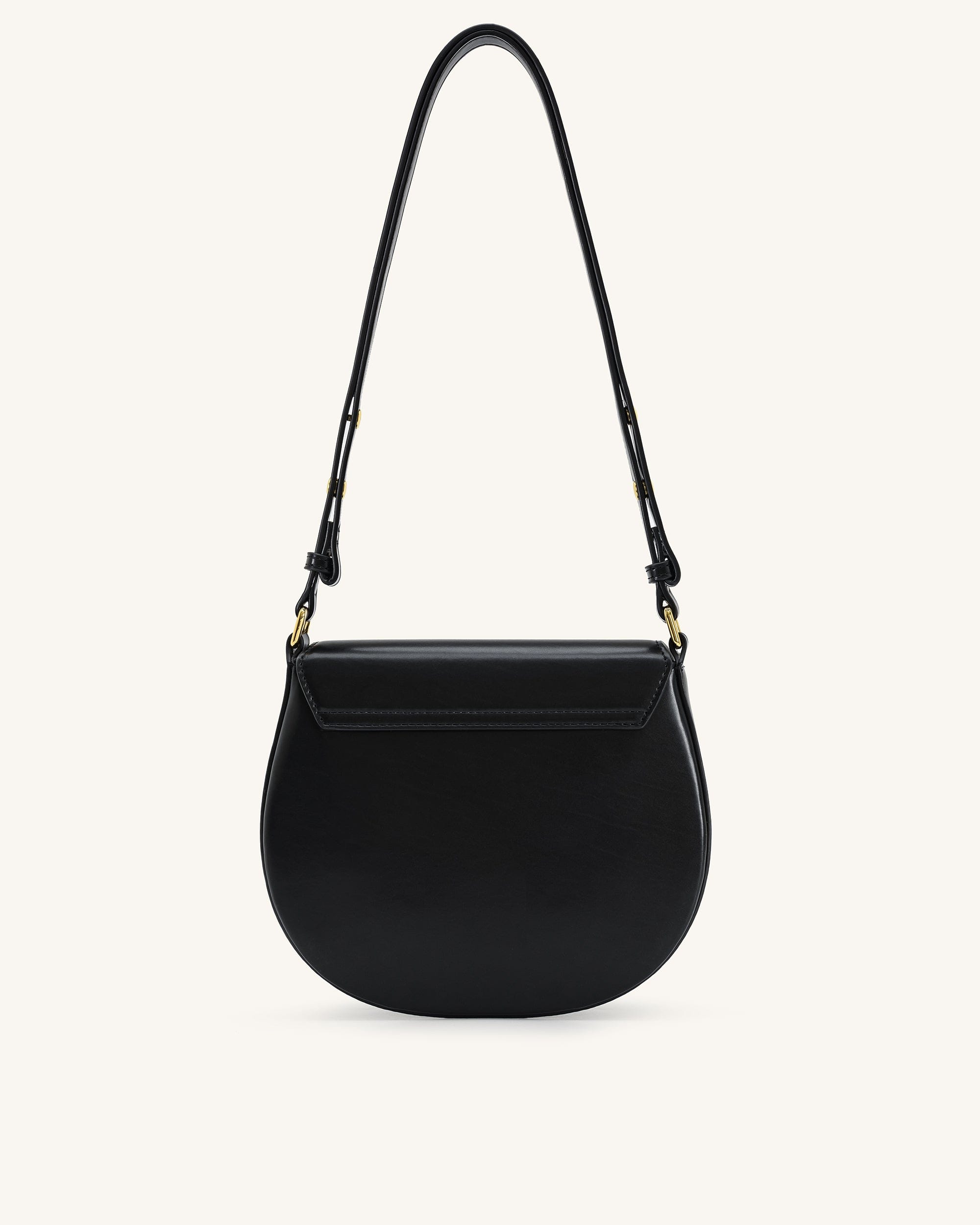 JW PEI Diana Ring Flap Saddle Bag Black