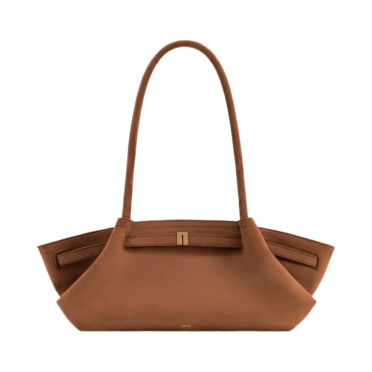 JW PEI Hana Wide Faux Suede Tote Bag Brown