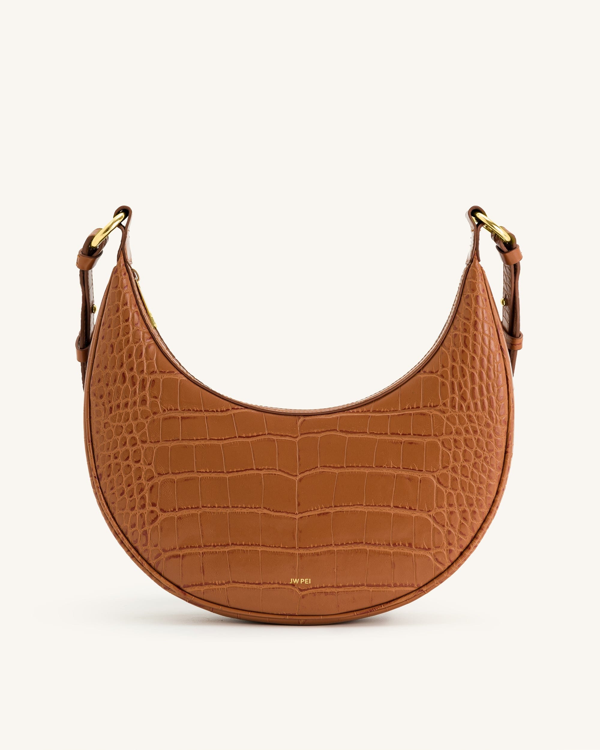JW PEI Carly Saddle Bag Acorn Brown Croc