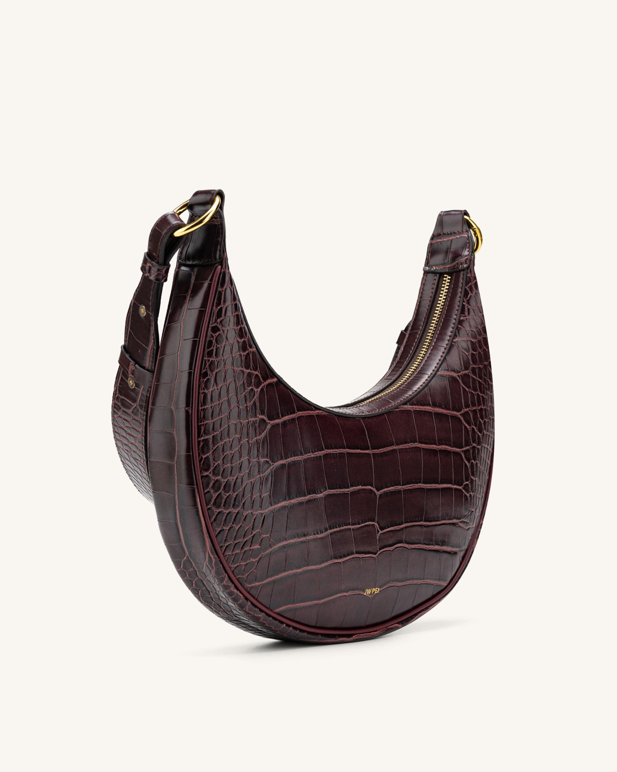 JW PEI Carly Saddle Bag Brown Croc