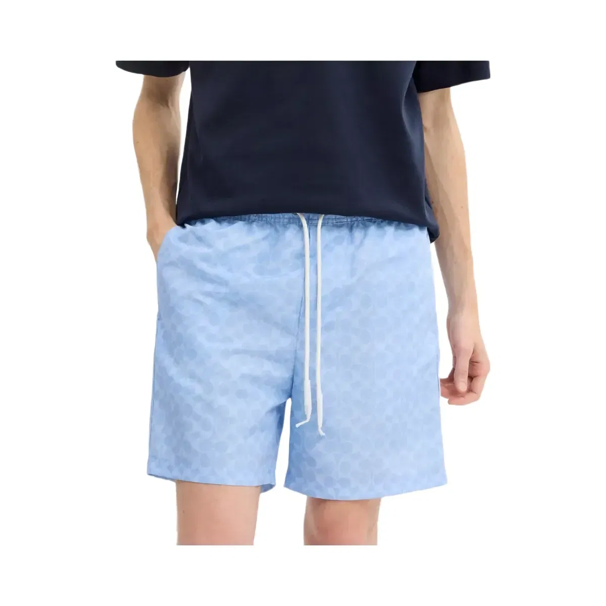 Coach Signature Swim Trunks In Recycled Polyester in Cerulean Light Blue