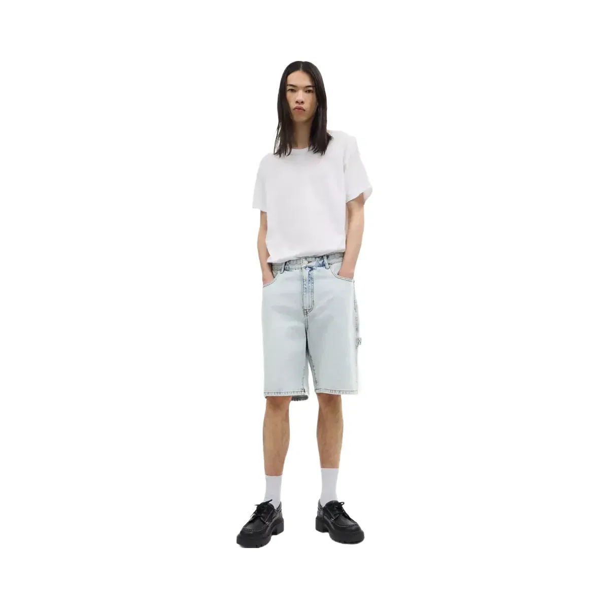 Coach Signature Denim Shorts in East River Wash