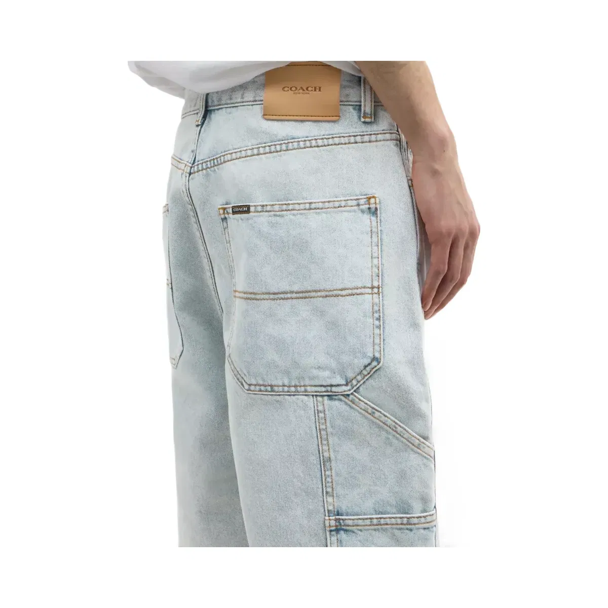 Coach Signature Denim Shorts in East River Wash