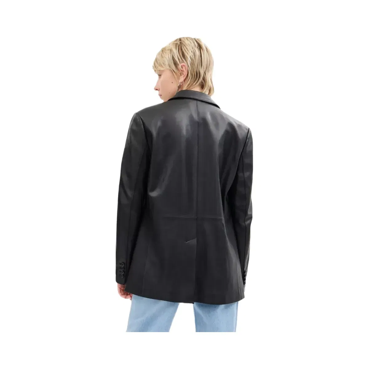 Coach Leather Blazer in Black