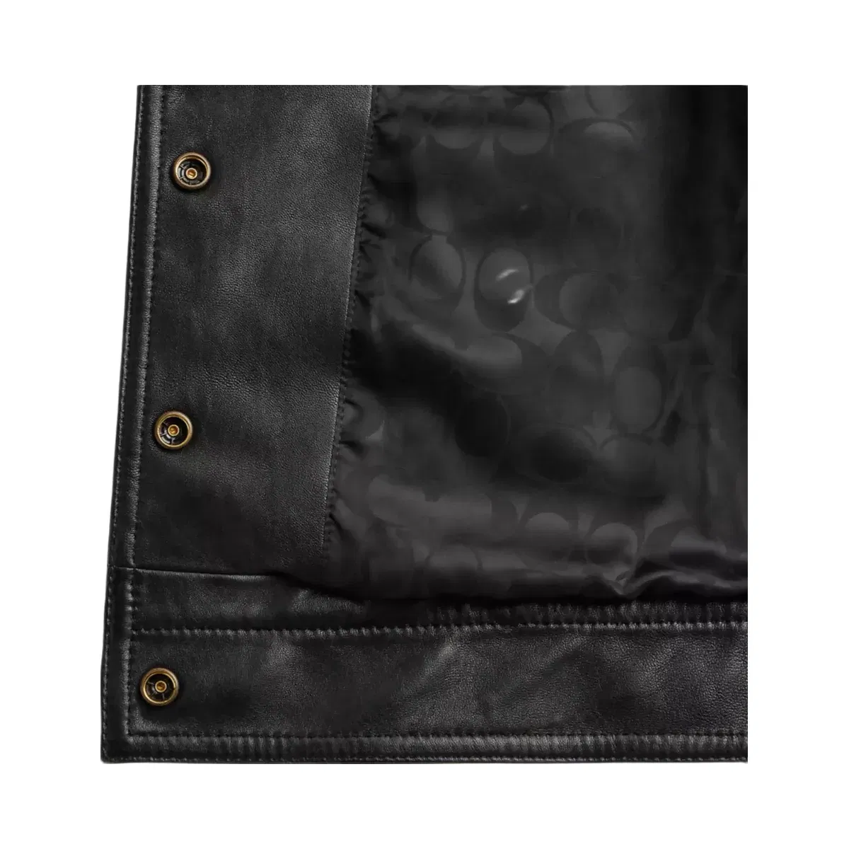Coach Heritage C Snap Front Shrunken Jacket in Black