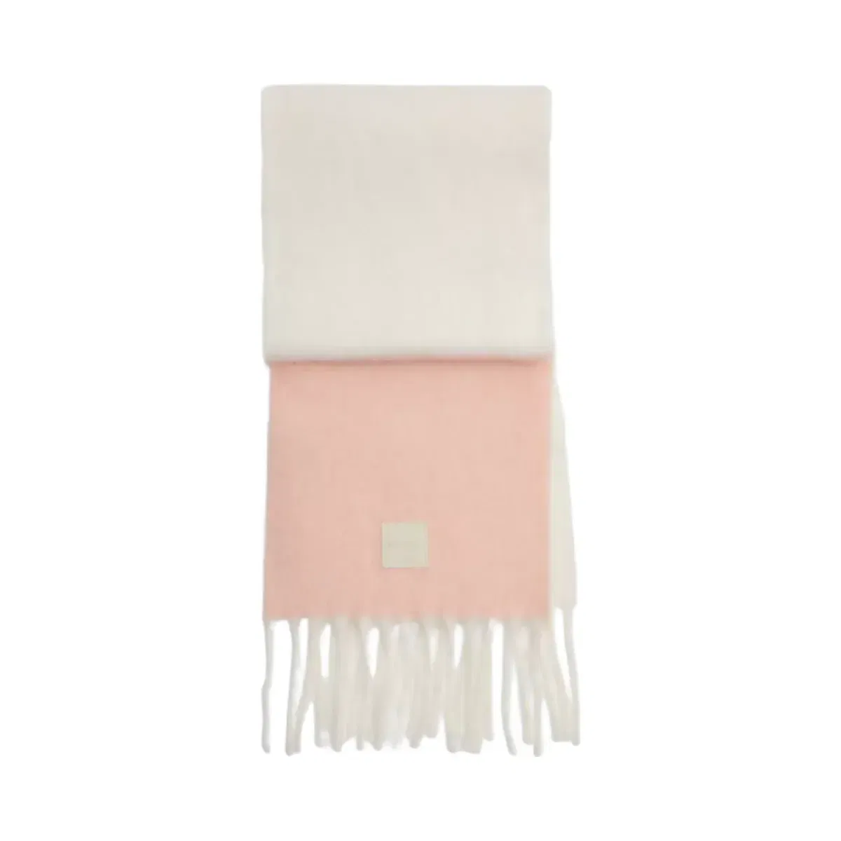 Coach Colorblock Muffler With Rubber Patch in Peach Chalk