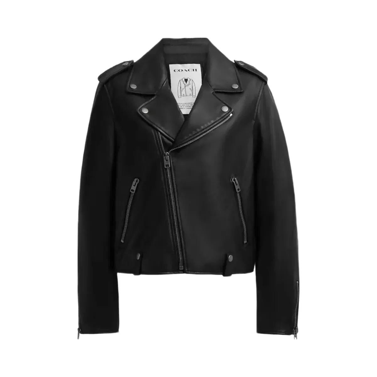 Coach Moto Jacket in Black