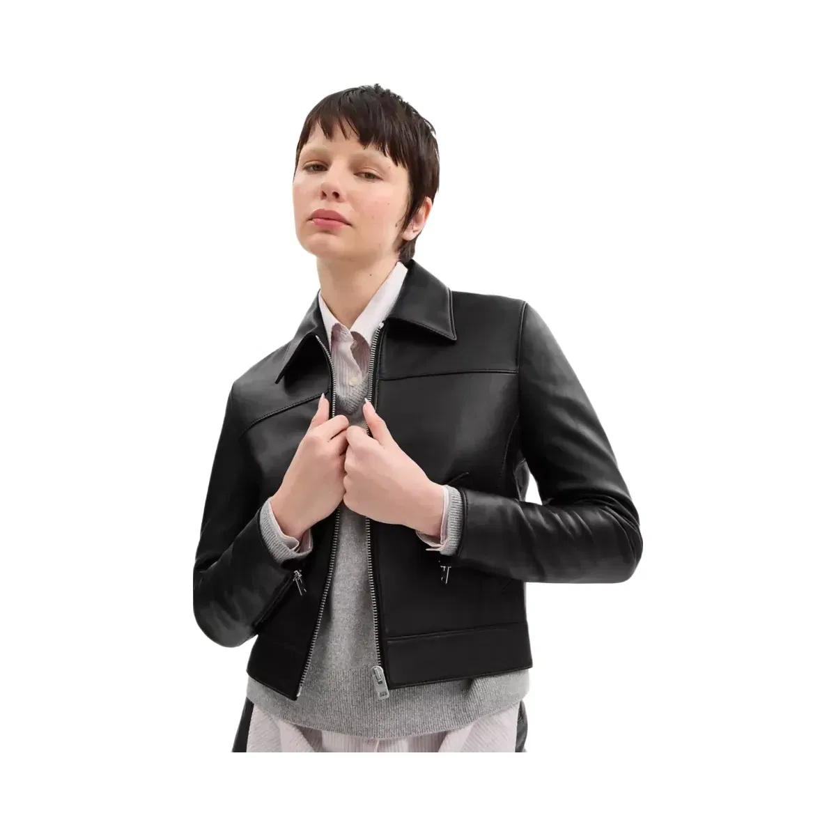 Coach Leather Jacket in Black