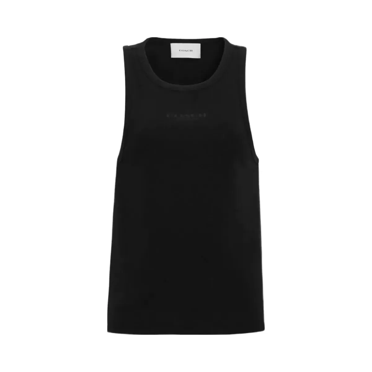 Coach New York Ribbed Tank Top in Black