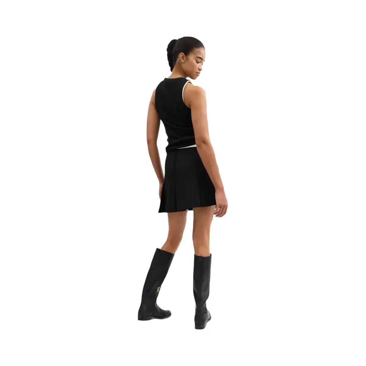 Coach New York Ribbed Tank Top in Black