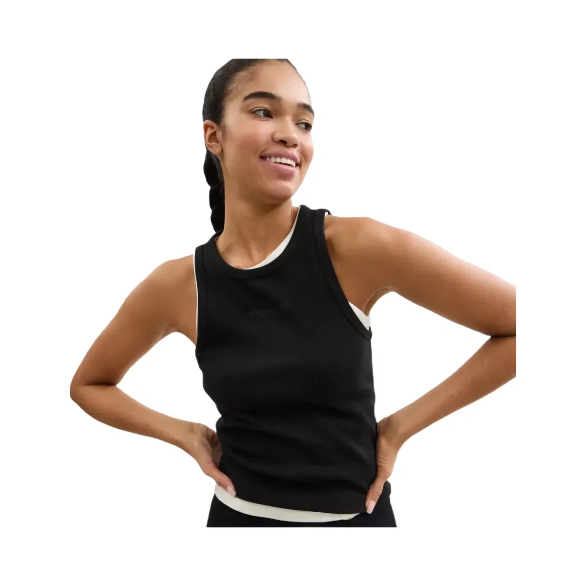 Coach New York Ribbed Tank Top in Black