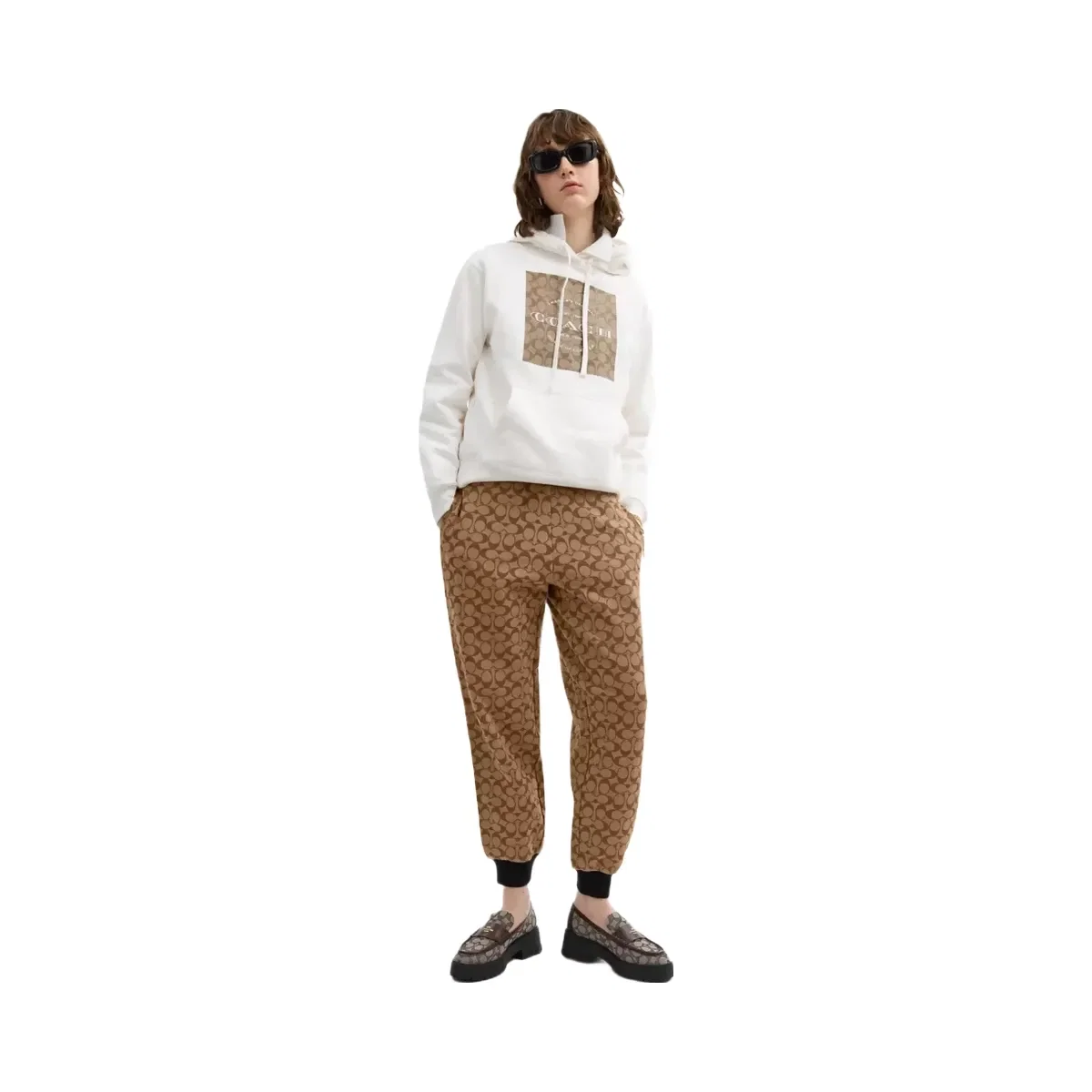 Coach Signature Joggers in Khaki Multi