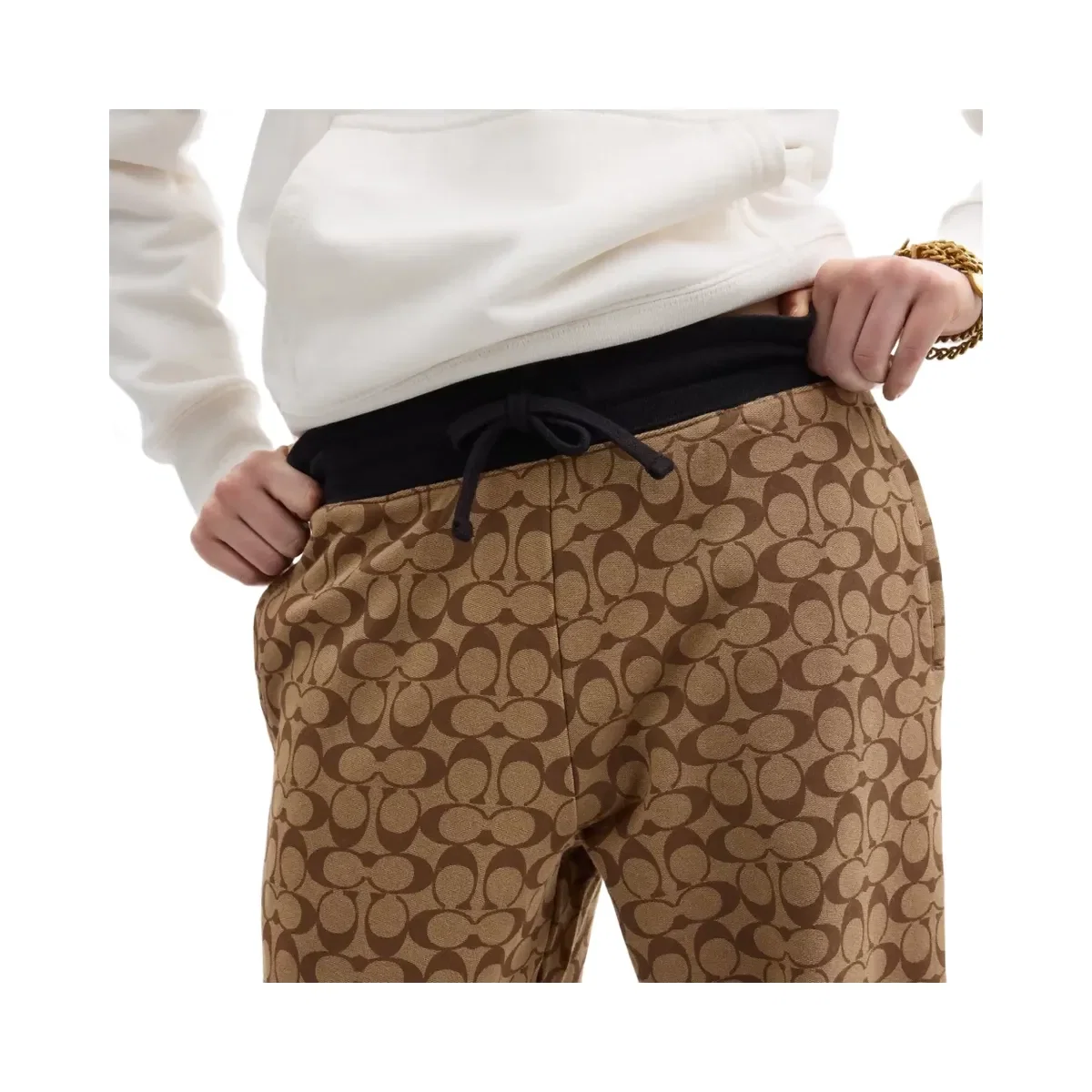 Coach Signature Joggers in Khaki Multi