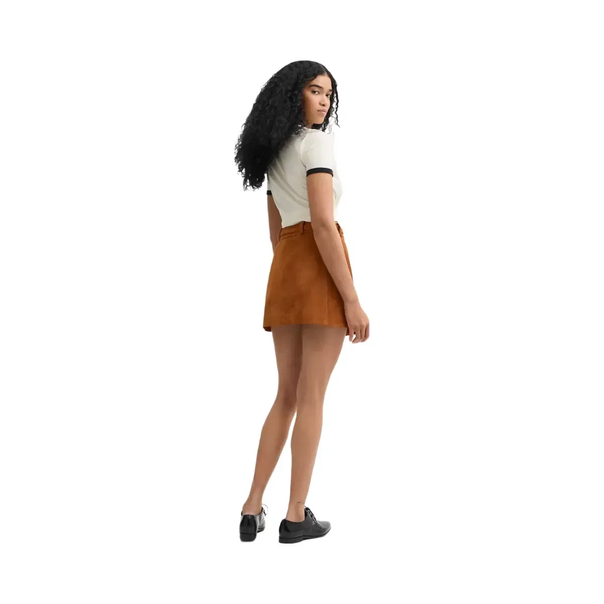 Coach Suede Skirt in Warm Brown