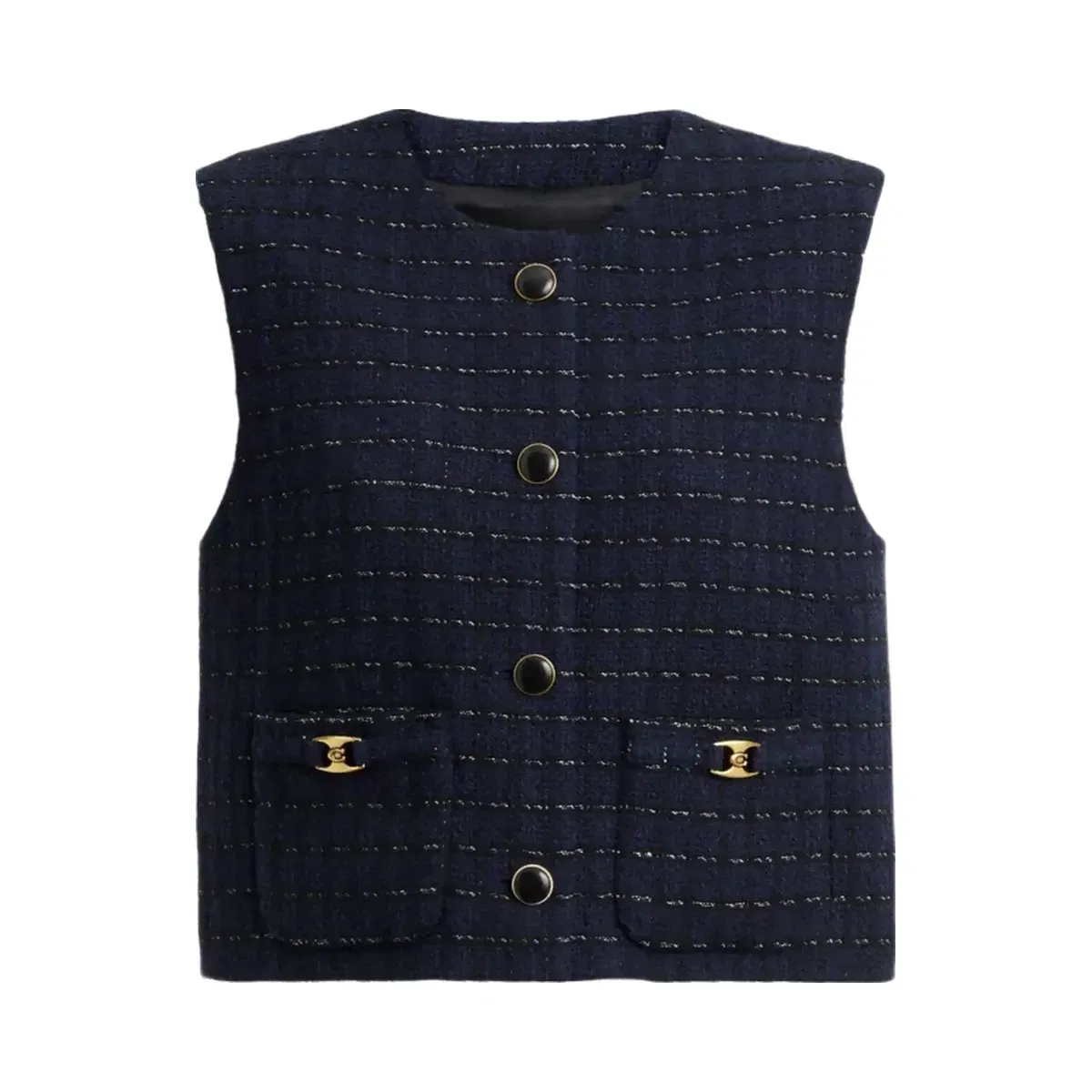 Coach Heritage C Boucle Vest in Navy