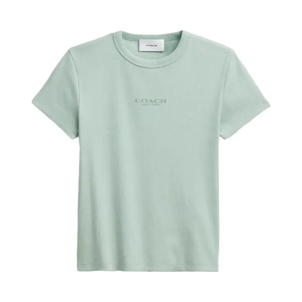 Coach New York Ribbed T-Shirt in Mint