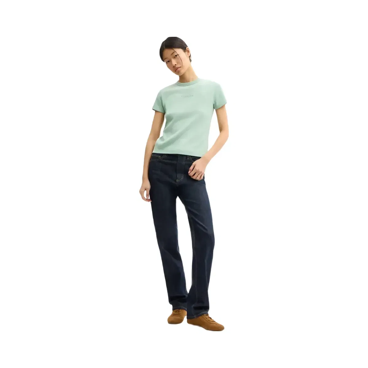 Coach New York Ribbed T-Shirt in Mint