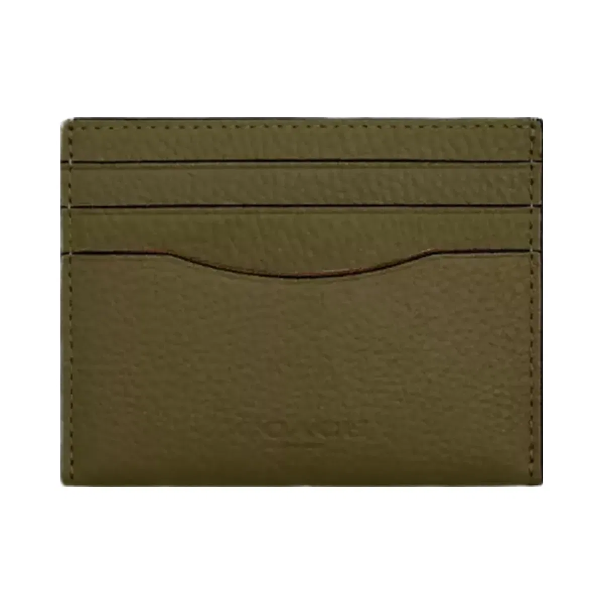 Coach Slim Id Card Case in Silver Olive
