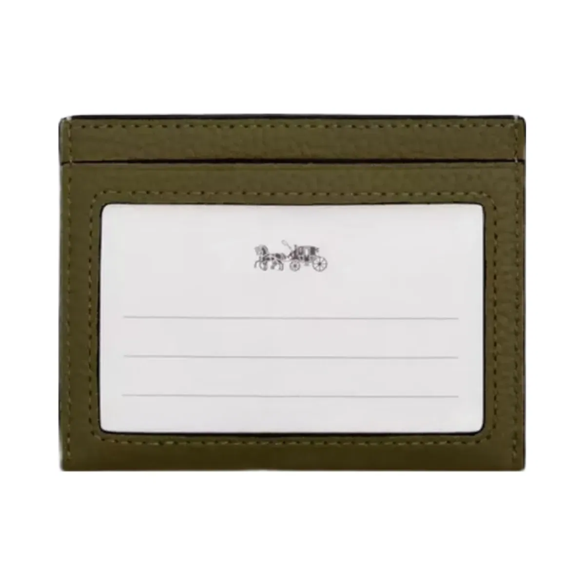 Coach Slim Id Card Case in Silver Olive
