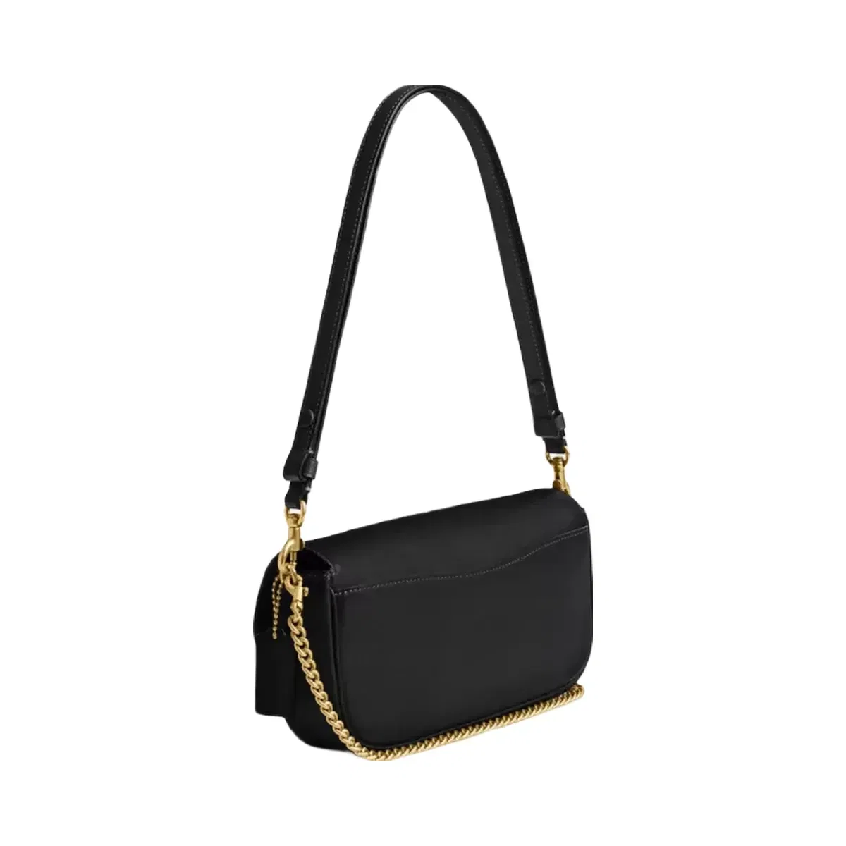 Coach Brook Flap Chain Bag in Brass Black