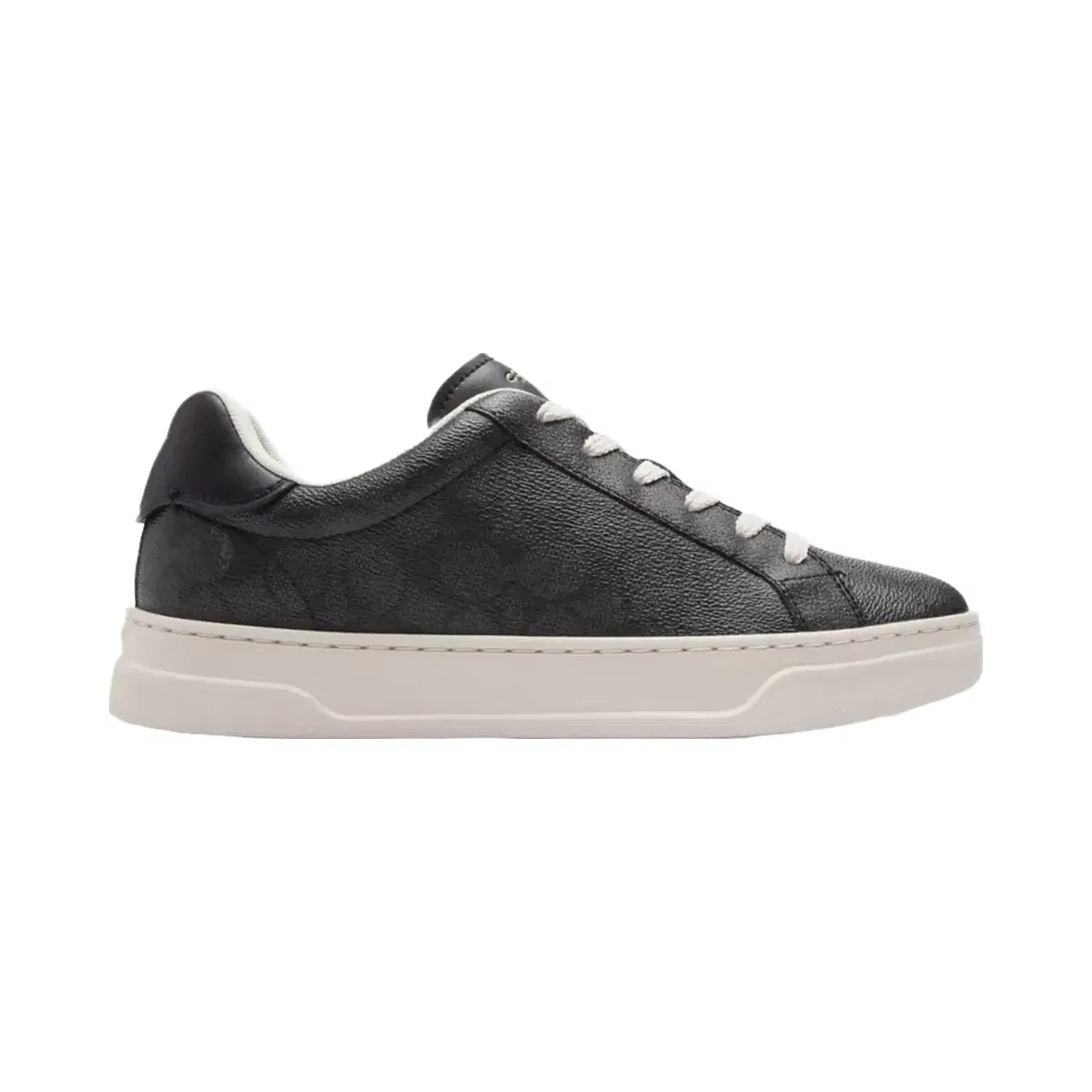 Coach High Line Sneaker In Signature Canvas in Charcoal Black