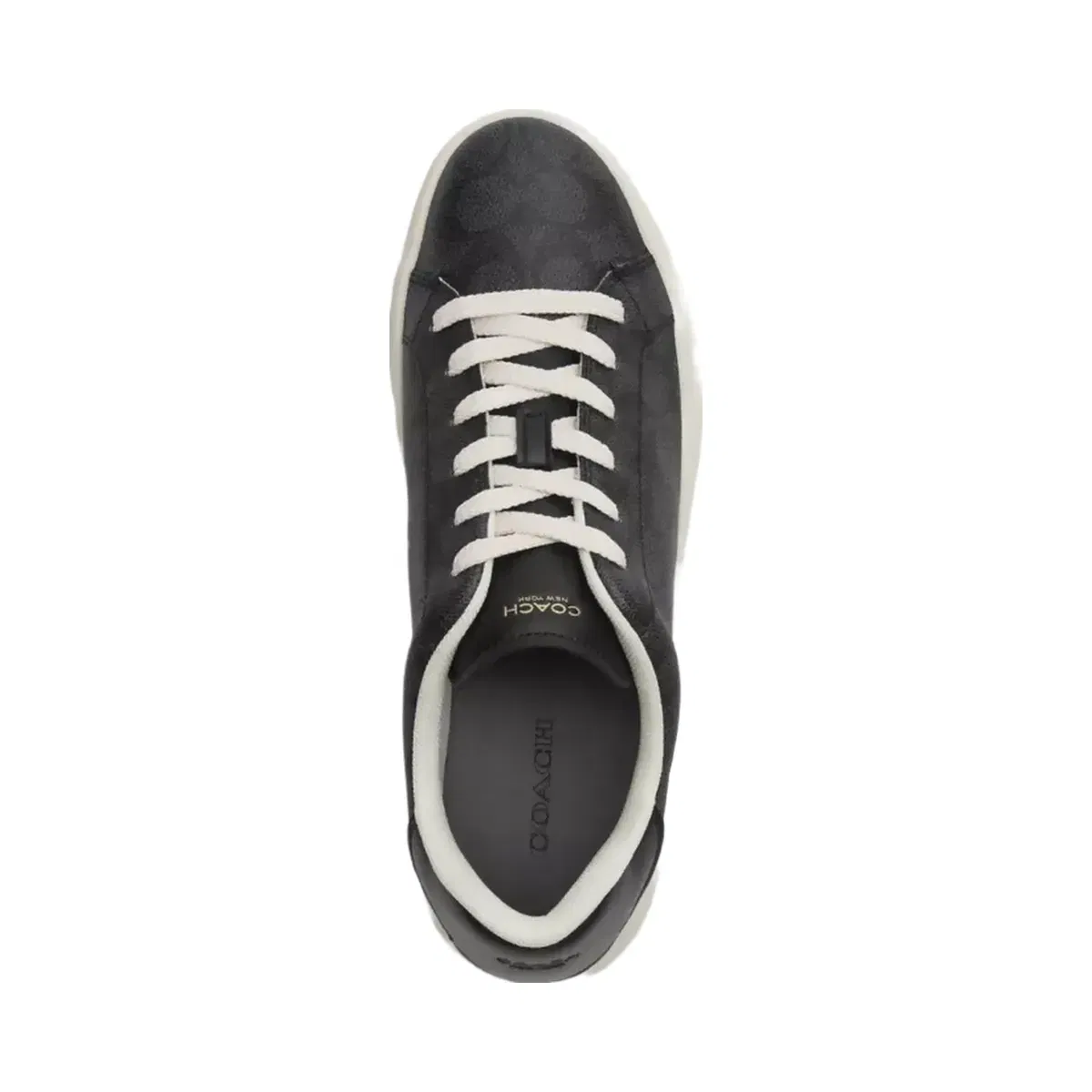 Coach High Line Sneaker In Signature Canvas in Charcoal Black