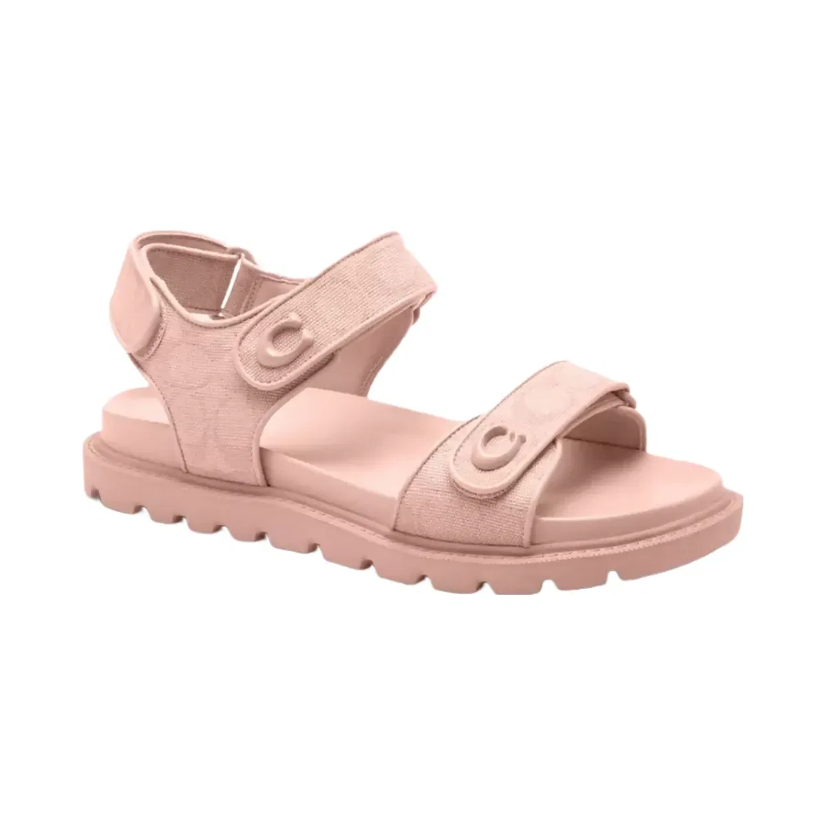 Coach Brynn Sandal In Signature Canvas in Candy Pink