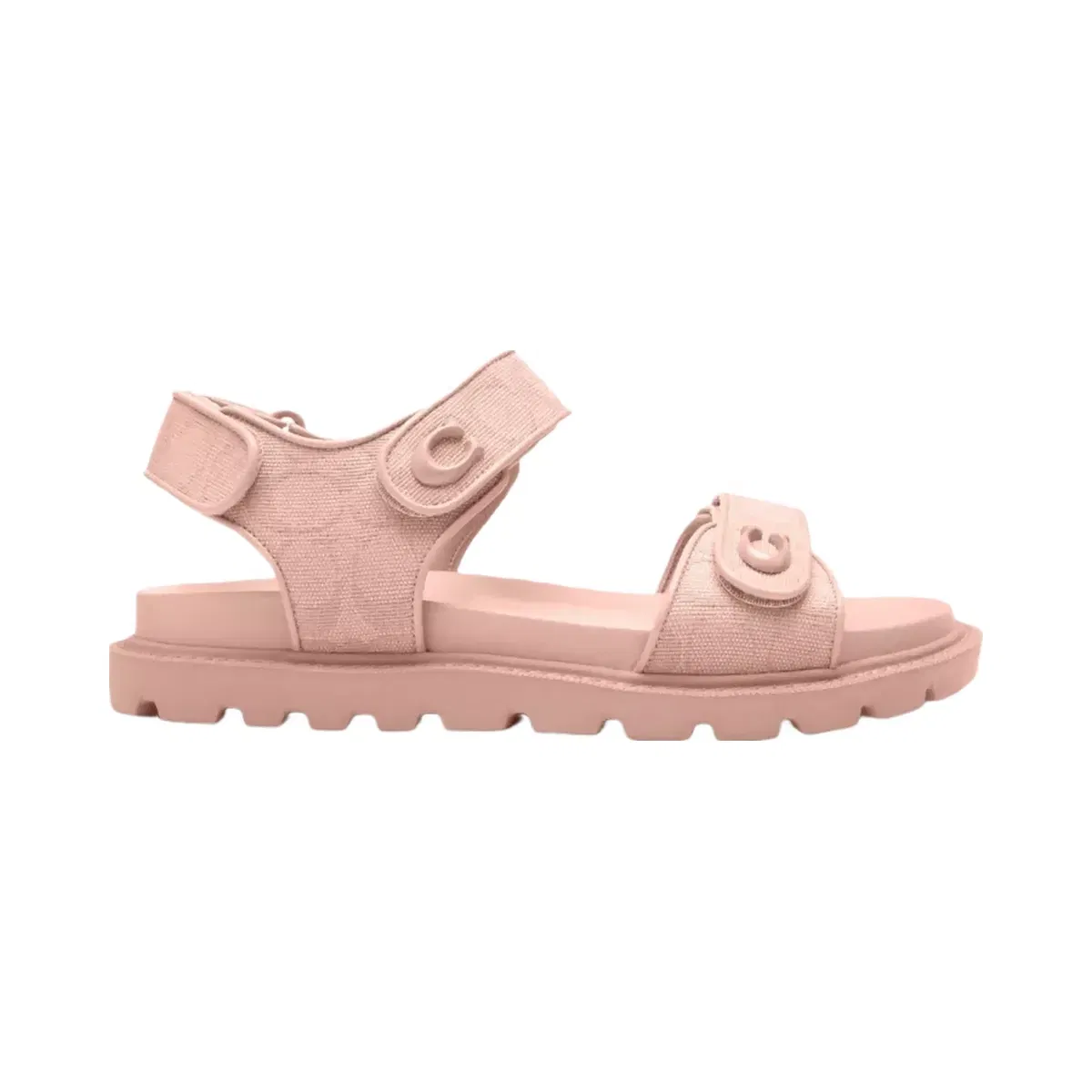 Coach Brynn Sandal In Signature Canvas in Candy Pink