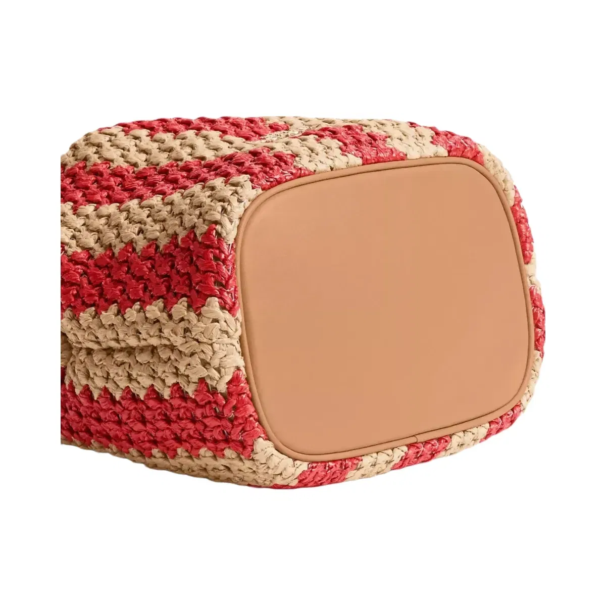 Coach Faye Mini Drawstring Bag With Stripes in Gold Red Tan