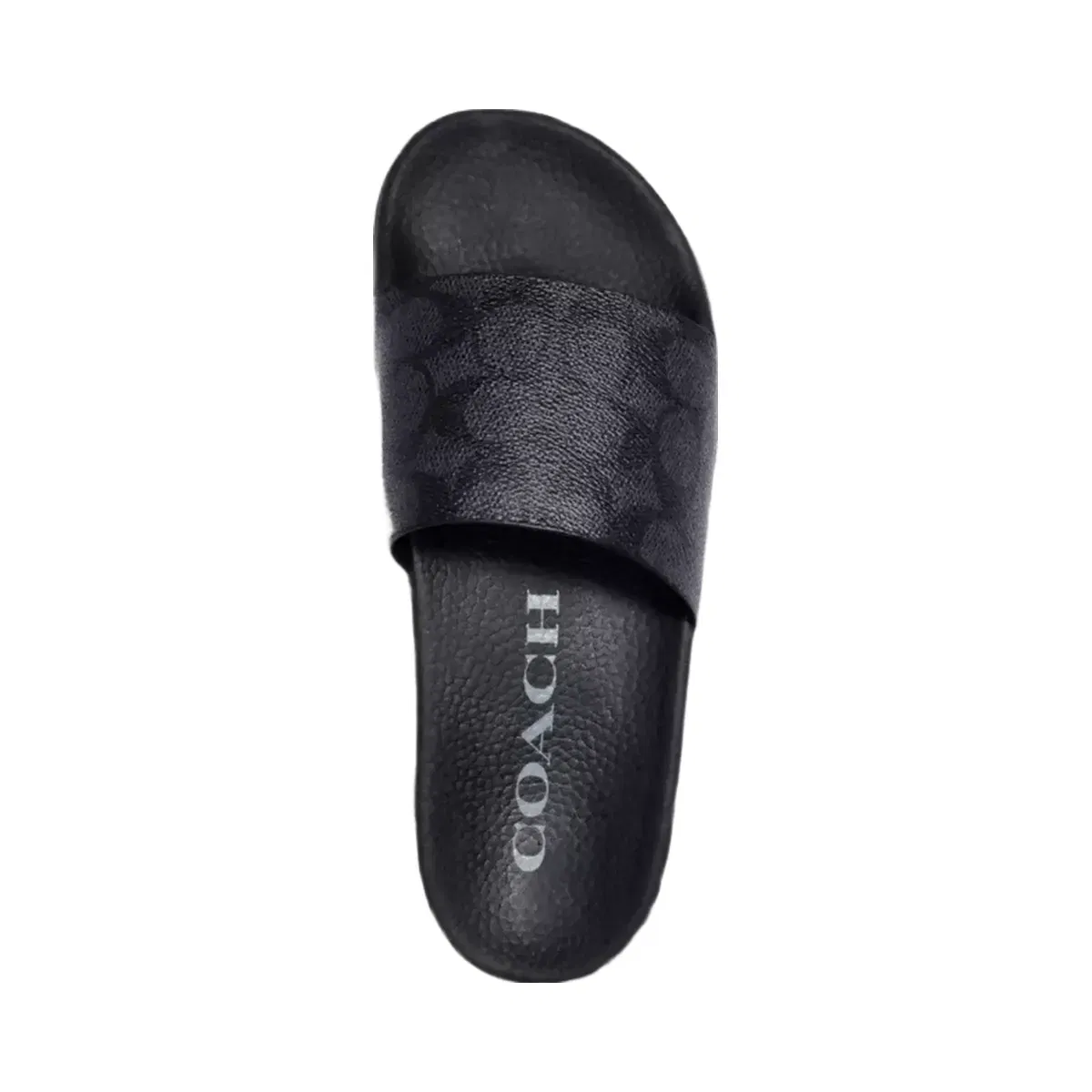 Coach Udele Sport Slide In Signature Canvas in Charcoal Black