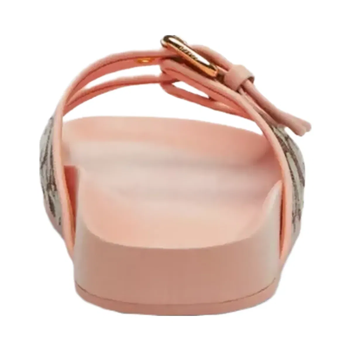 Coach Two Band Buckle Sandal In Signature Jacquard in Oak Candy Pink