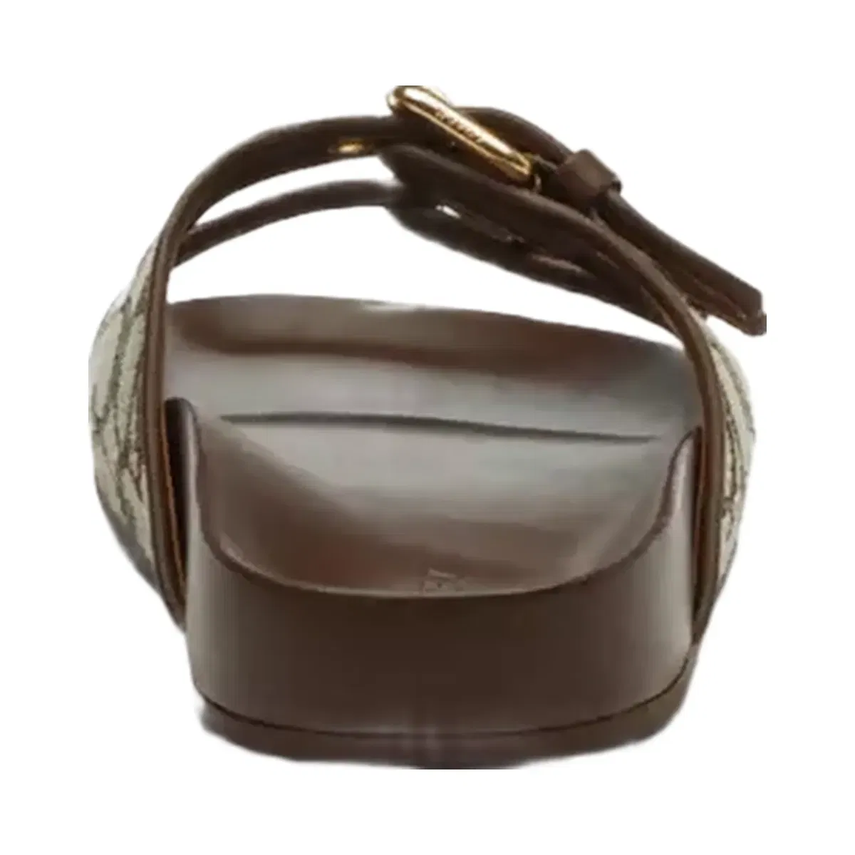 Coach Two Band Buckle Sandal In Signature Jacquard in Oak Maple