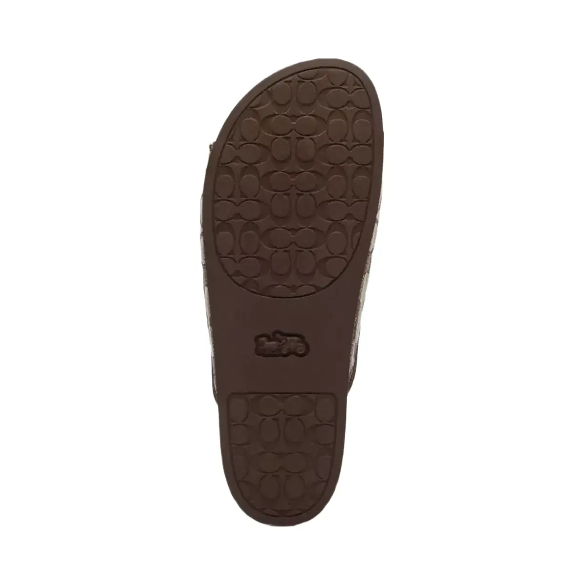 Coach Two Band Buckle Sandal In Signature Jacquard in Oak Maple