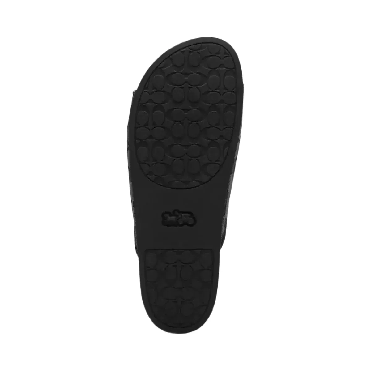 Coach Two Band Buckle Sandal In Signature Jacquard in Charcoal Black