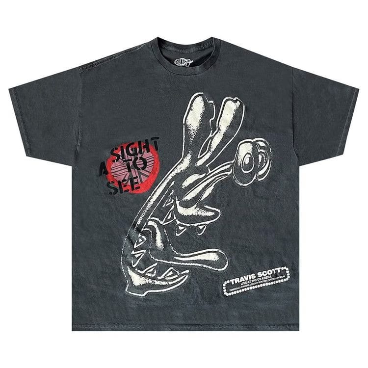 Cactus Jack by Travis Scott O2 Live A Sight To See T-Shirt Charcoal
