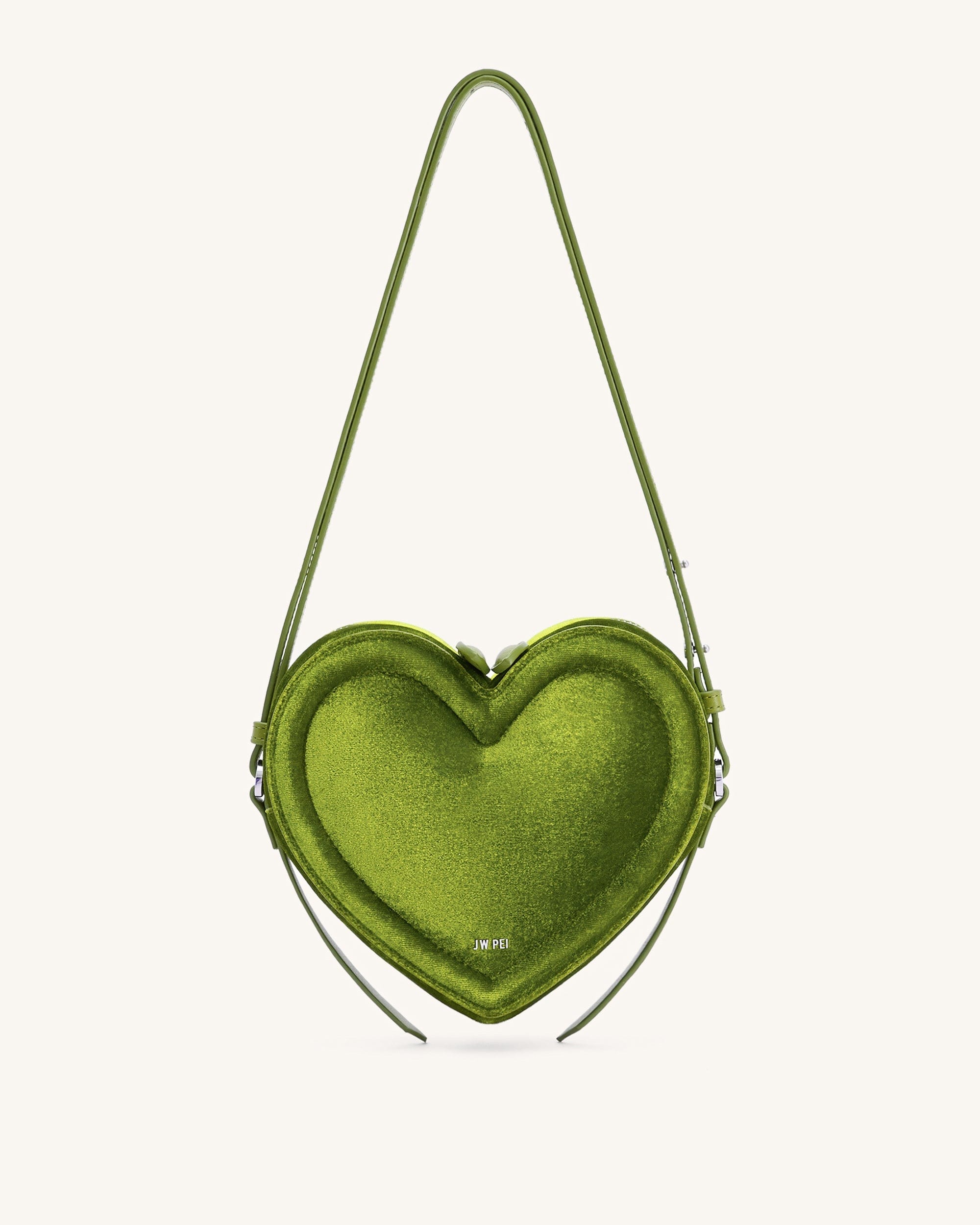 JW PEI Arlene Velvet Heart Shaped Bag Blue