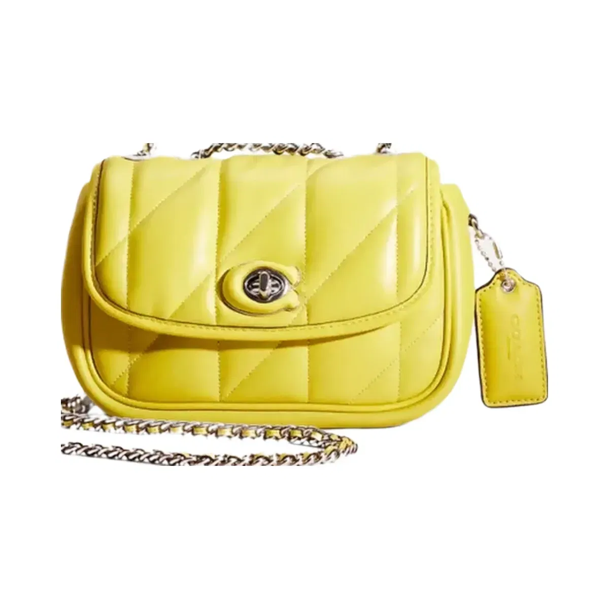 Coach Restored Pillow Madison Shoulder Bag 18 With Quilting in Silver Keylime