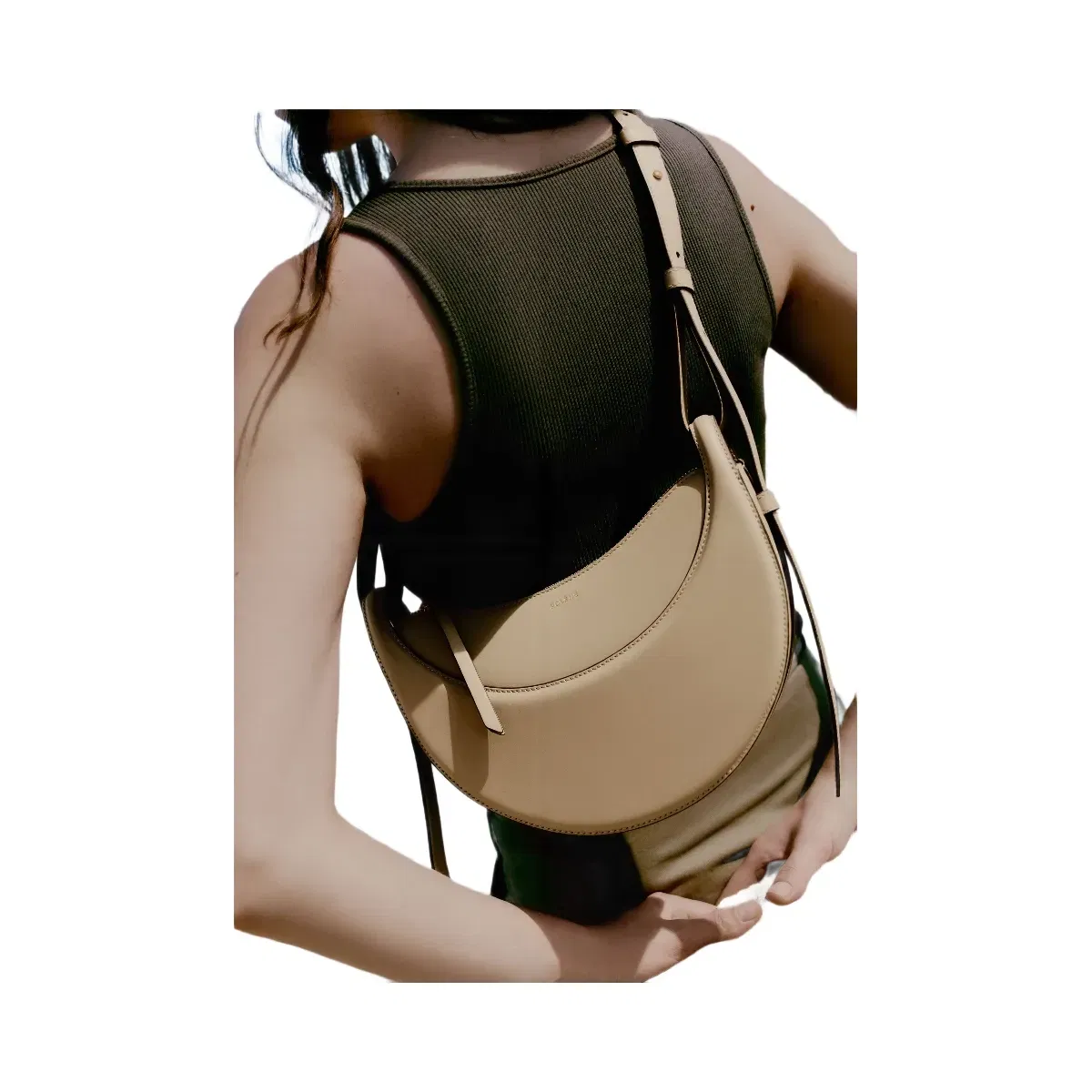 Polène Numéro Dix Smooth Leather Bag Sand