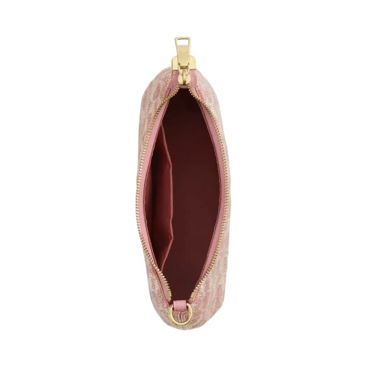 Coach Teri Shoulder Bag In Signature Beaded Satin in Gold Pink